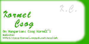 kornel csog business card